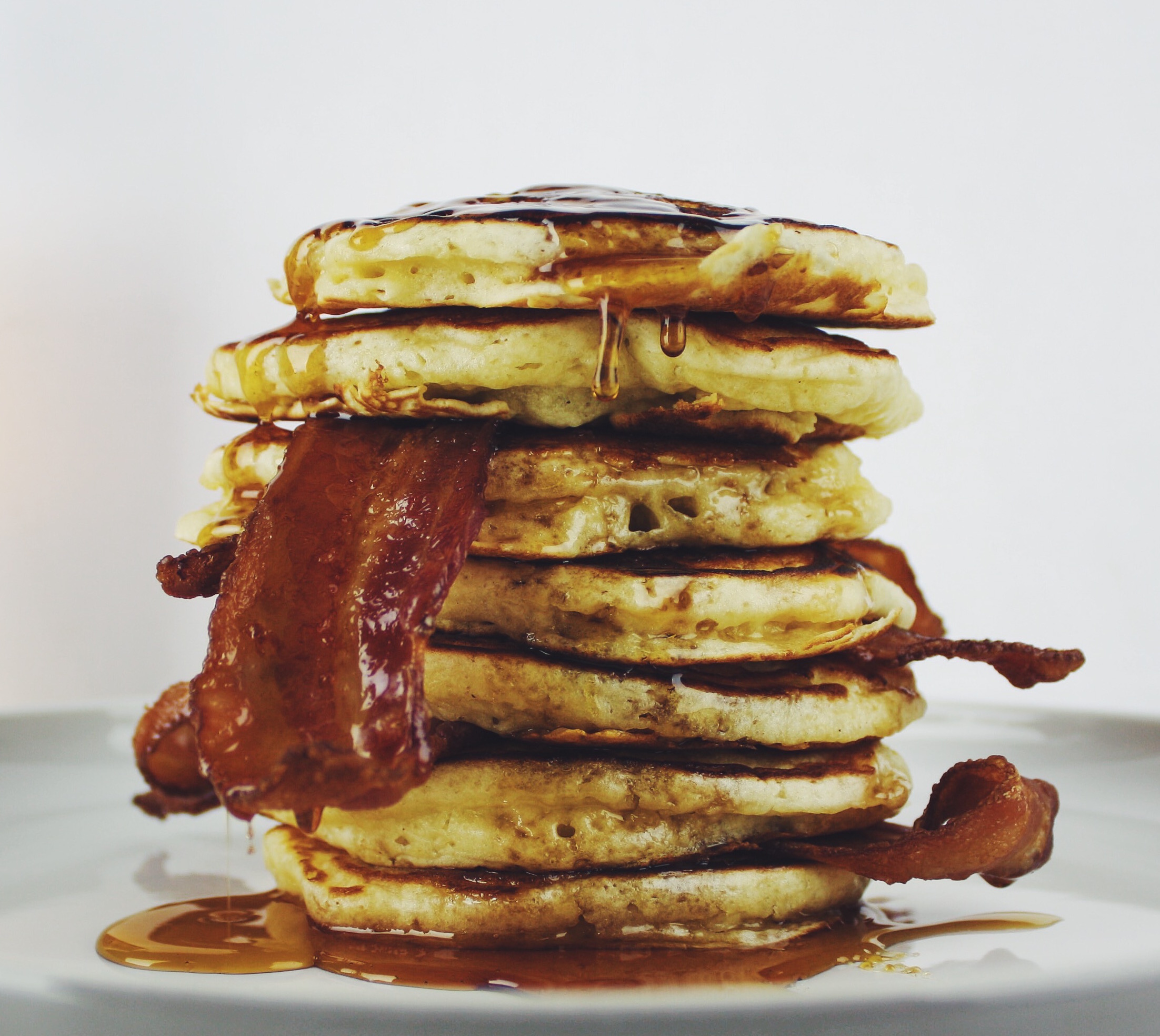 Buttermilk Bacon Pancakes with Bourbon-Maple Syrup - The Chef Dan